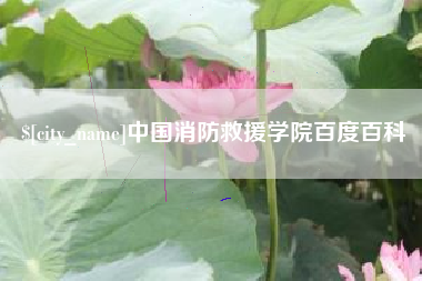 衢州中国消防救援学院百度百科