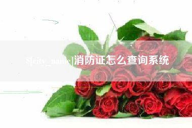 衢州消防证怎么查询系统