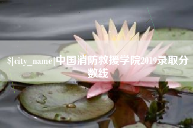 衢州中国消防救援学院2019录取分数线