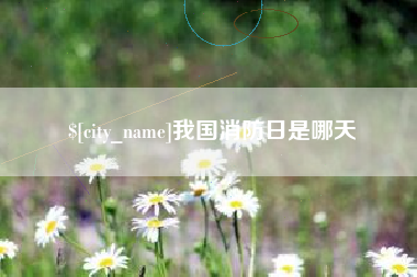 衢州我国消防日是哪天