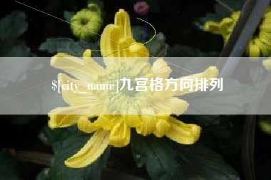 衢州九宫格方向排列