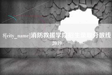 衢州消防救援学院招生录取分数线2019
