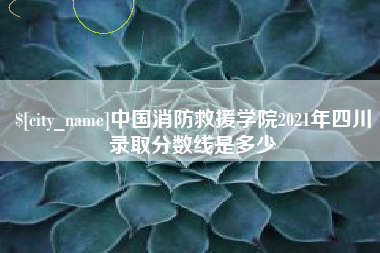 衢州中国消防救援学院2021年四川录取分数线是多少