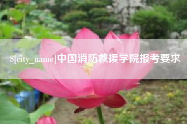 衢州中国消防救援学院报考要求