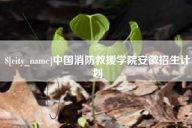 衢州中国消防救援学院安徽招生计划