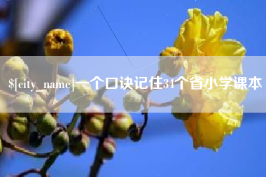 衢州一个口诀记住34个省小学课本