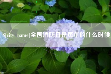 衢州全国消防日是每年的什么时候