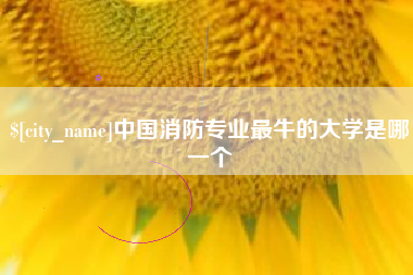 衢州中国消防专业最牛的大学是哪一个
