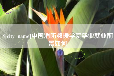衢州中国消防救援学院毕业就业前景如何
