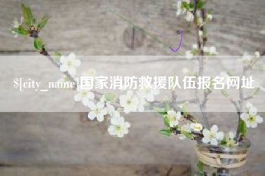 衢州国家消防救援队伍报名网址