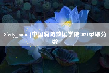 衢州中国消防救援学院2021录取分数