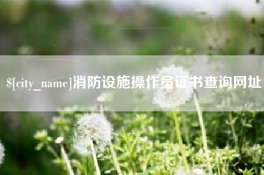 衢州消防设施操作员证书查询网址