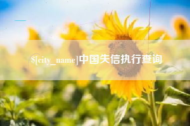 衢州中国失信执行查询