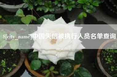 衢州中国失信被执行人员名单查询