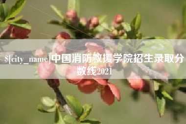 衢州中国消防救援学院招生录取分数线2021