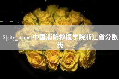 衢州中国消防救援学院浙江省分数线