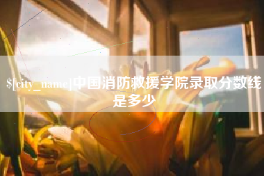 衢州中国消防救援学院录取分数线是多少