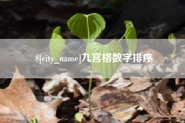 衢州九宫格数字排序