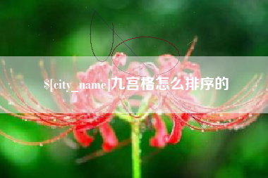 衢州九宫格怎么排序的