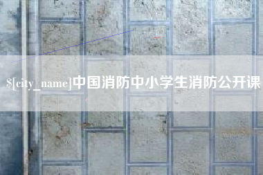 衢州中国消防中小学生消防公开课