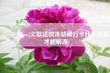 衢州欠款法院冻结银行卡什么时候才能解冻