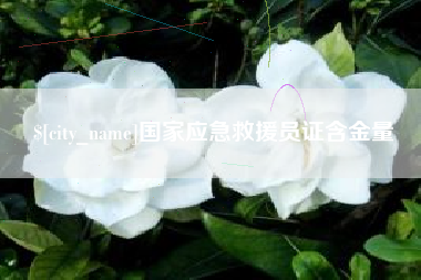 衢州国家应急救援员证含金量