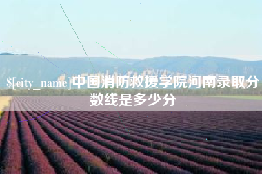 衢州中国消防救援学院河南录取分数线是多少分