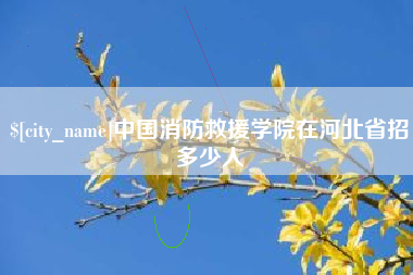 衢州中国消防救援学院在河北省招多少人