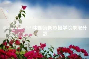 衢州2021中国消防救援学院录取分数
