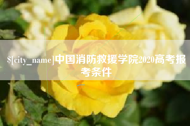 衢州中国消防救援学院2020高考报考条件