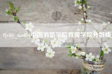 衢州中国消防学院救援学院分数线