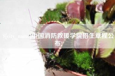 衢州中国消防救援学院招生章程公布!